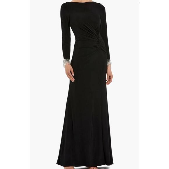 $698 Mac Duggal Black Evening Dress Size XL - Picture 3 of 6